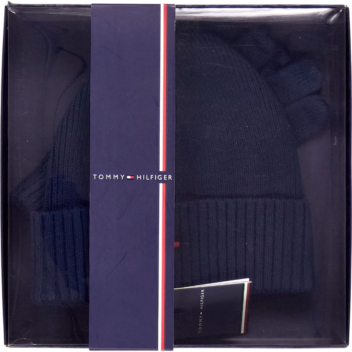 Tommy Hilfiger Navy Beanie & Gloves Set