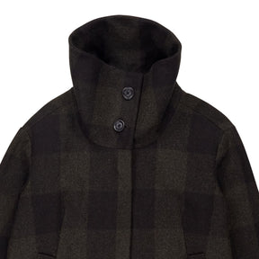 Gap Green/Black Check Wool Coat