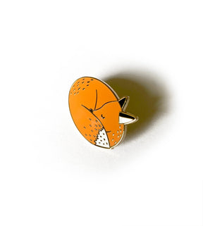 Sleeping Fox Enamel Pin