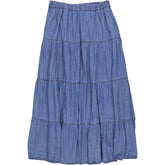 Next Blue Tiered Midi Skirt