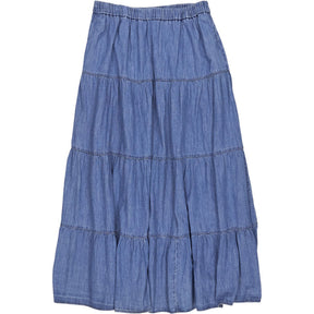 Next Blue Tiered Midi Skirt