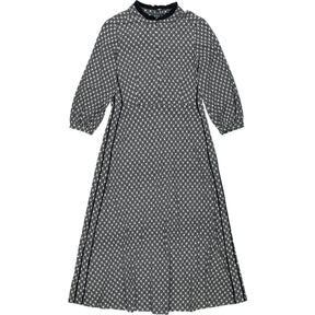 Wyse Black Patterned Midi Dress