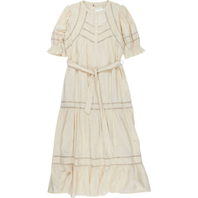 WYSE Cream Long Dress Cotton