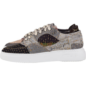 By Walid Multicoloured Silk Patch Trainers