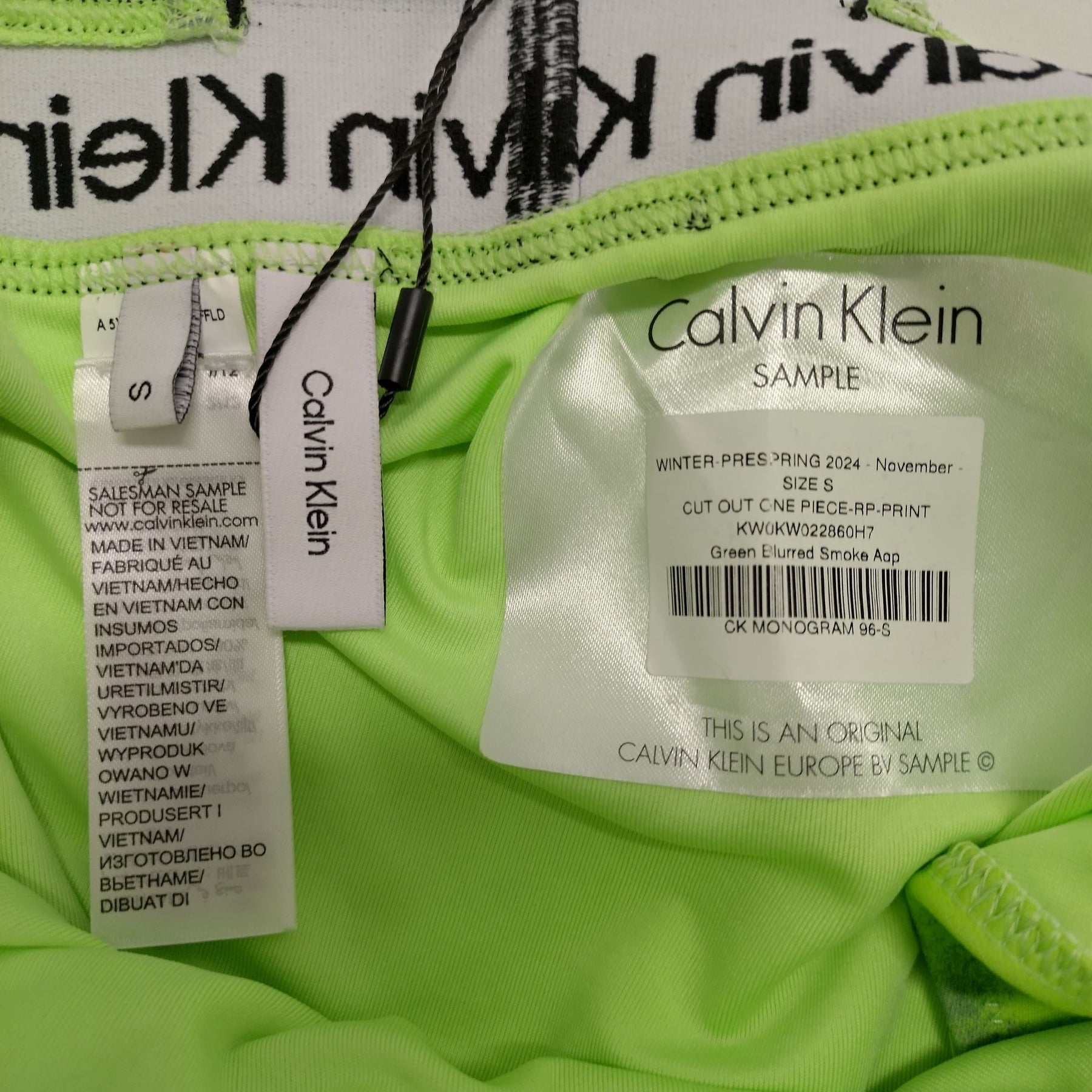 Calvin Klein Green & Yellow Multi Bodysuit