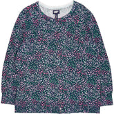 Lands' End Floral Buttoned Cardigan