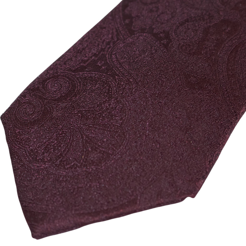 Moss Pink Burgundy Silk Tie Set x 2