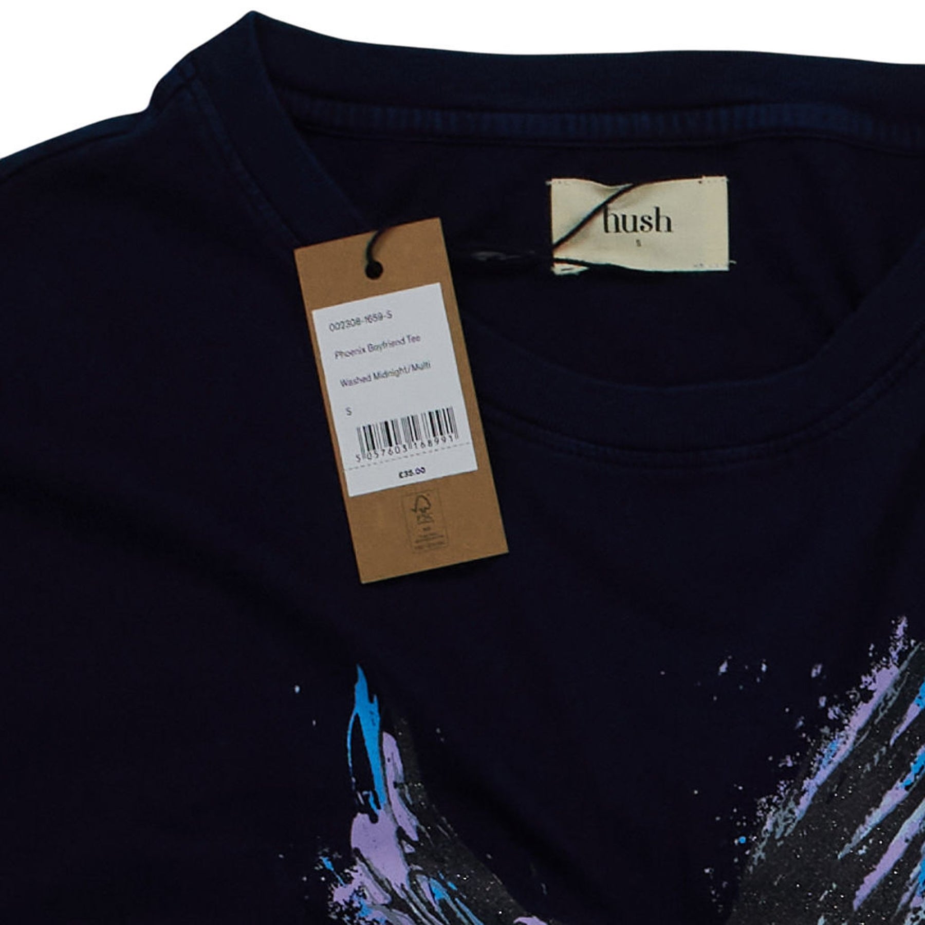 Hush Washed Midnight Phoenix Boyfriend Tee