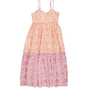 Daydress Pink Orange Printed Midi Dawn Dress