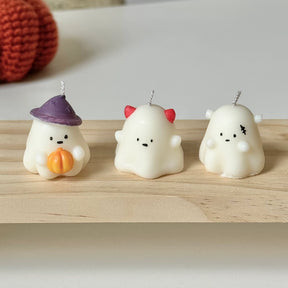 Set of 3 Halloween Ghost Soy Candles