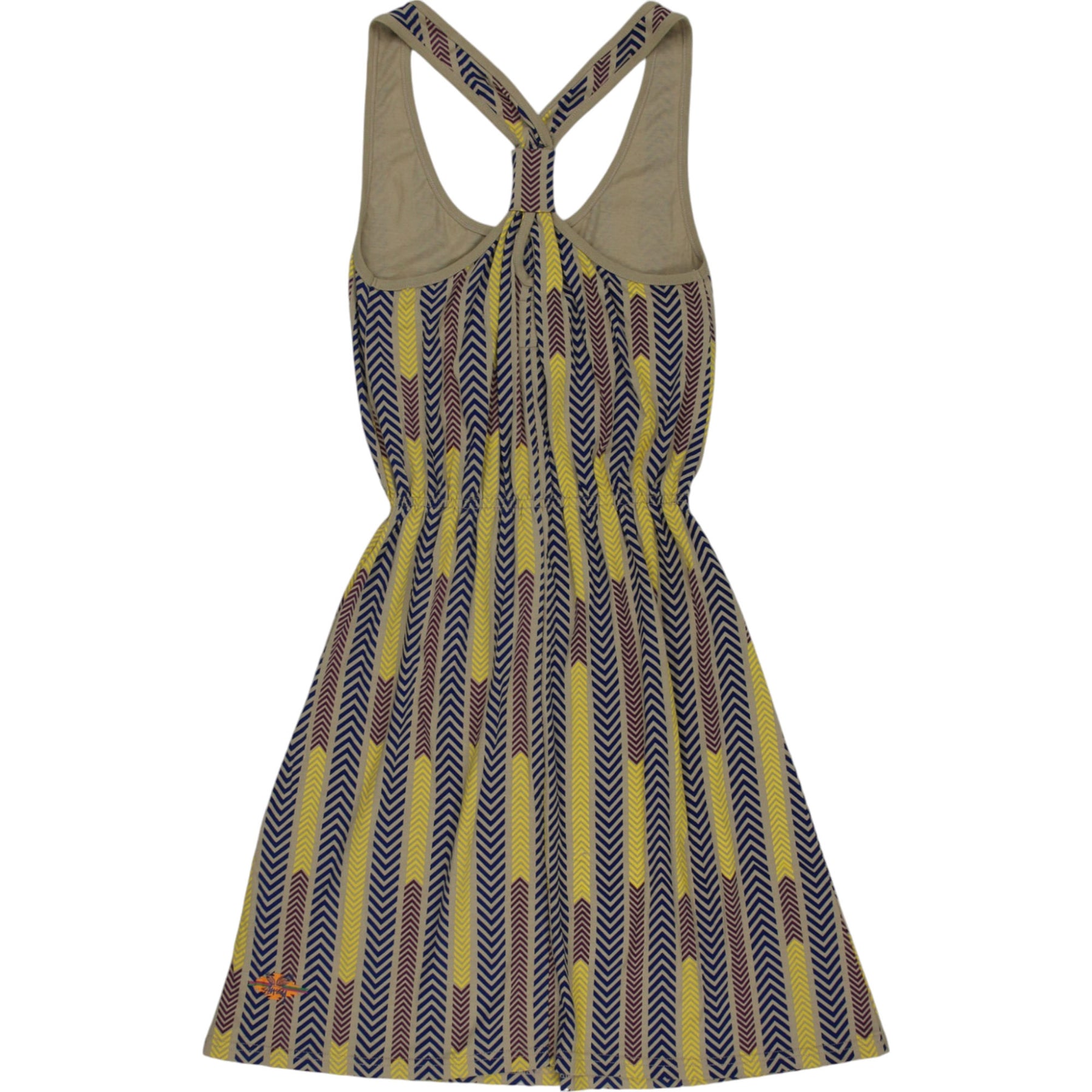 Stussy Yellow Blue Racerback Midi Dress