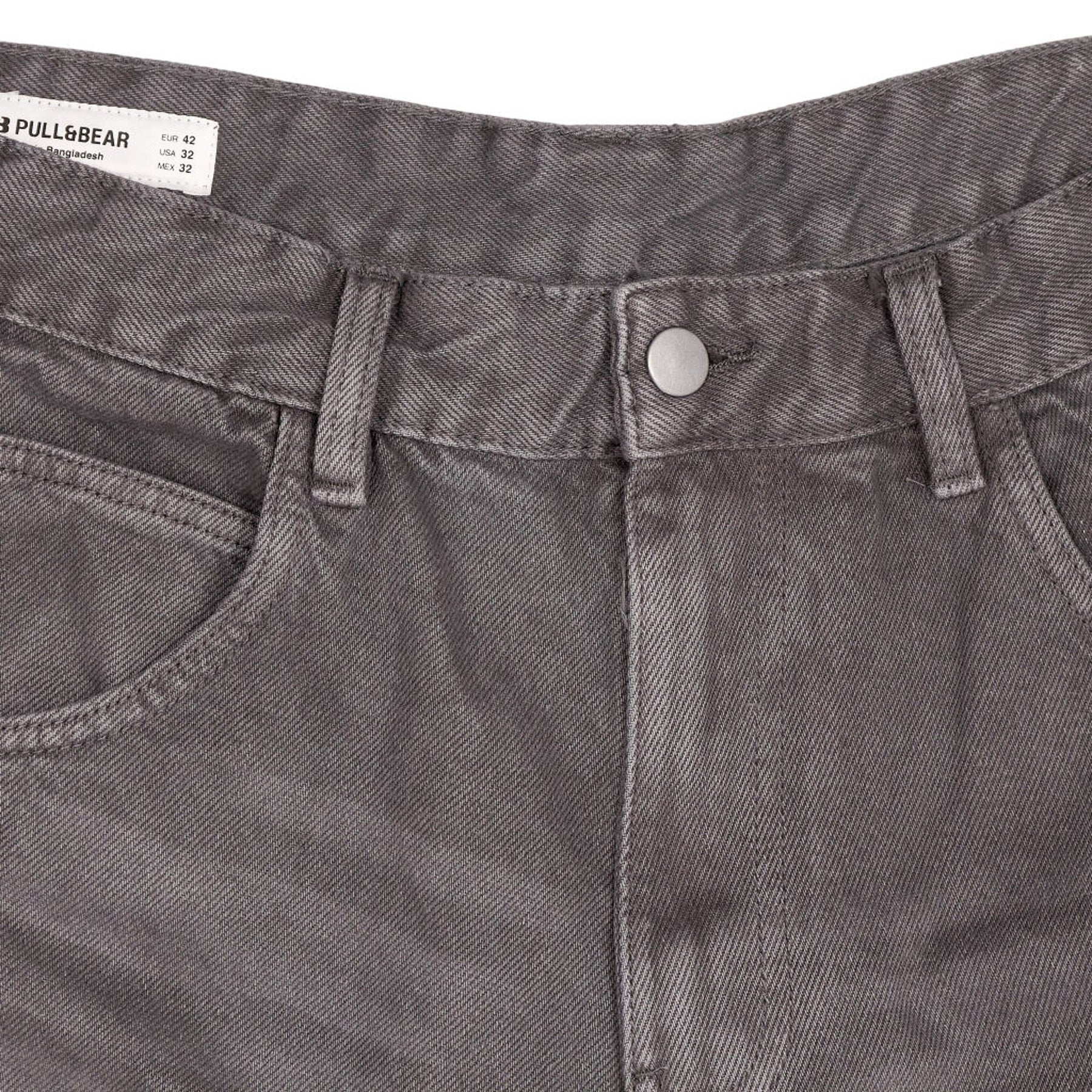 Pull & Bear Grey Denim Trousers