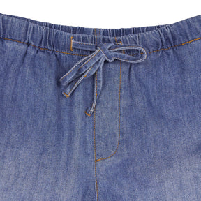 Hush Blue Denim Drawstring Shorts