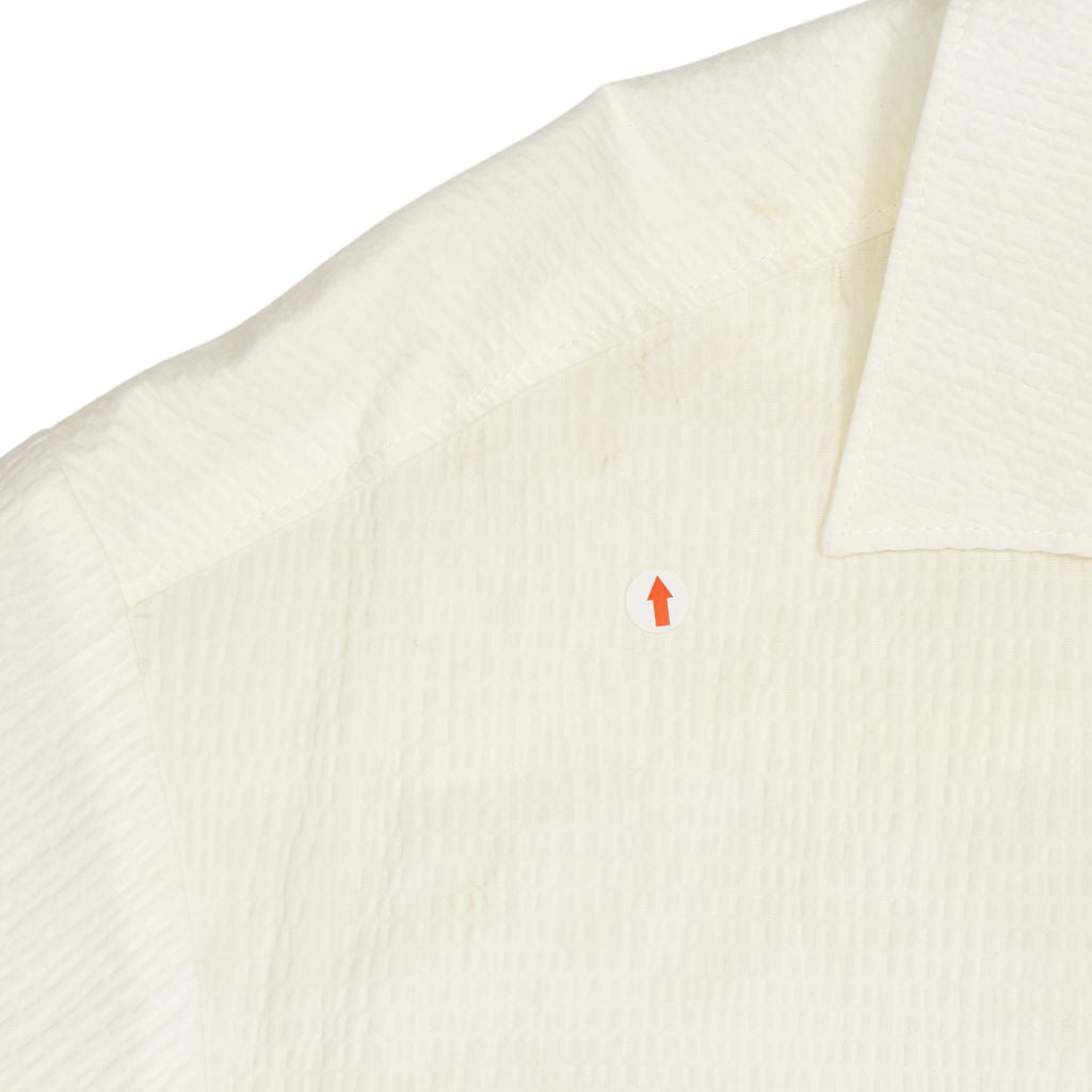 WYSE White Seersucker Shift Dress