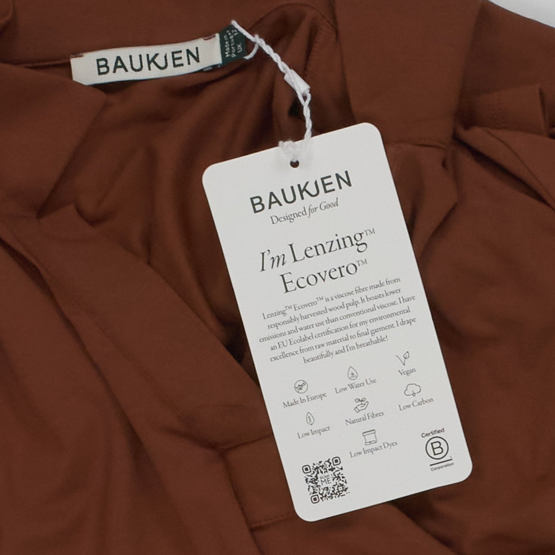 Baukjen Brown Lenzing Ecovero Top UK 12