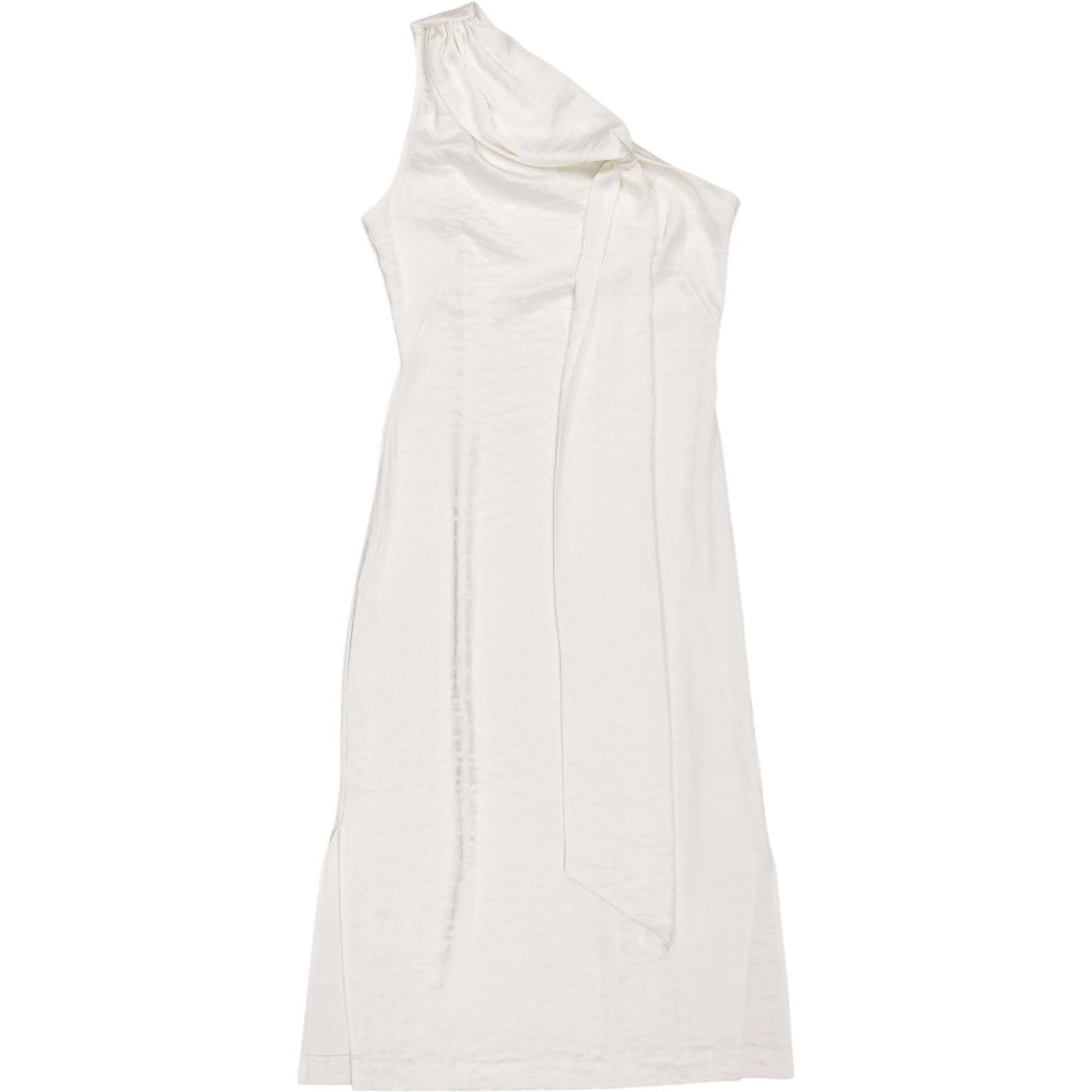 Vivere White Hattie Trellis One-Shoulder Dress