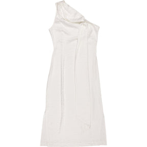 Vivere White Hattie Trellis One-Shoulder Dress