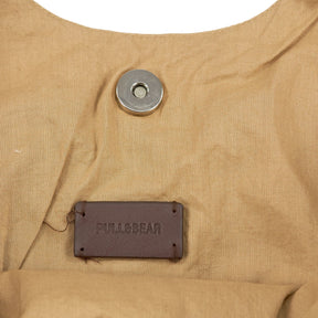 Pull & Bear Beige Cotton Shoulder Bag