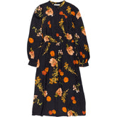 Baukjen Black Floral Sprig Cemile Printed Midi Dress