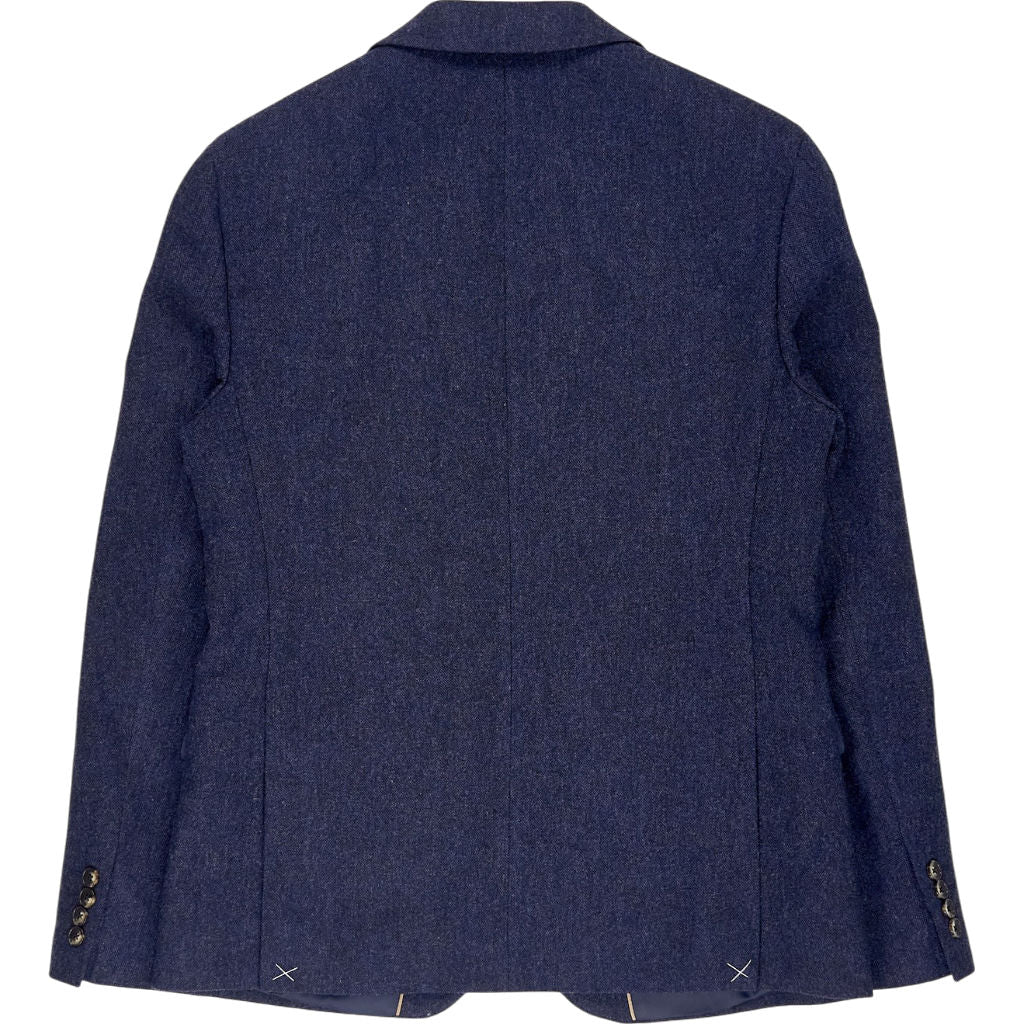 Moss Blue Slim Fit Wool Blazer