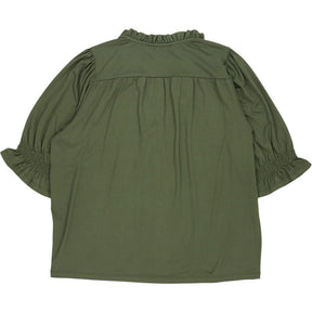 Baukjen Khaki Noa Blouse Lenzing Ecovero