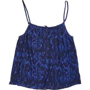Hush Blue Ikat Angell Tie Cami Top