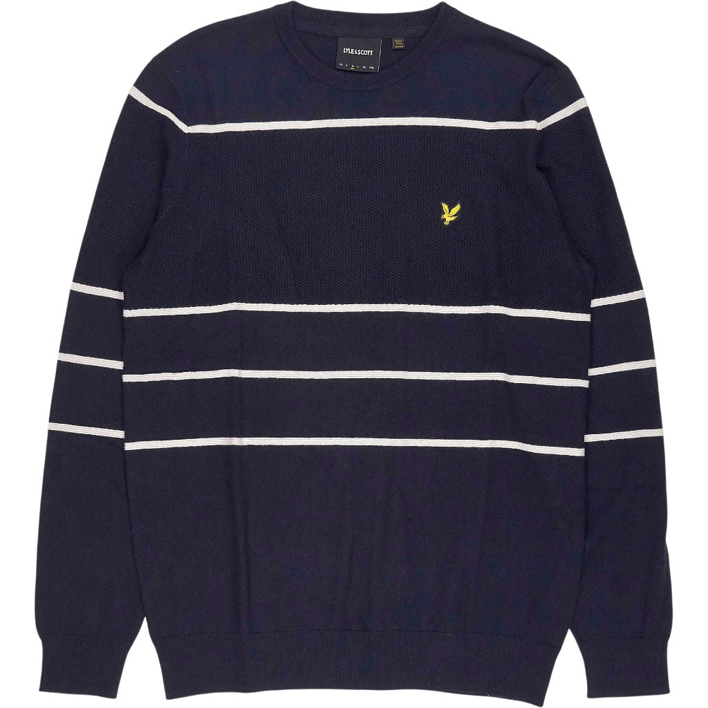 Lyle & Scott Navy Striped Jumper