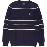 Lyle & Scott Navy Striped Jumper