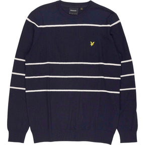 Lyle & Scott Navy Striped Jumper