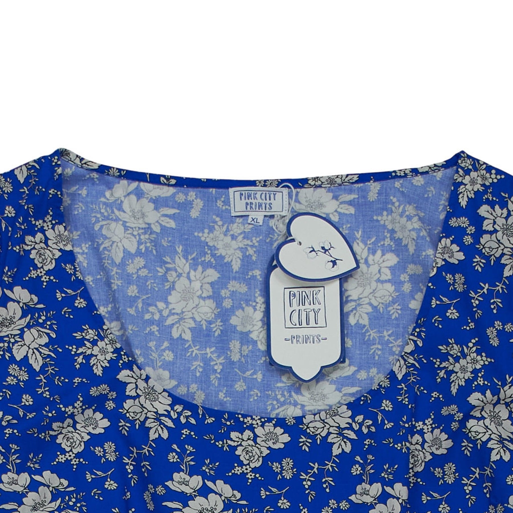 Pink City Prints Blue Floral Carys Dress