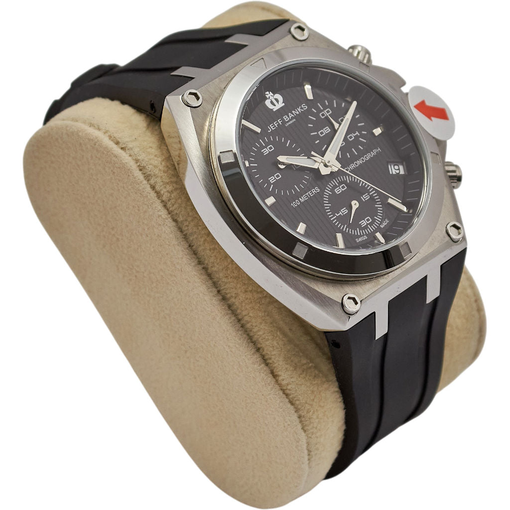 Jeff Banks Black Goodwood Watch