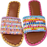De Siena Multicoloured Beaded Sandals
