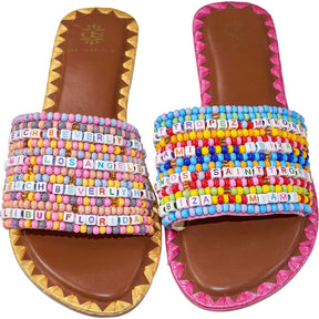 De Siena Multicoloured Beaded Sandals