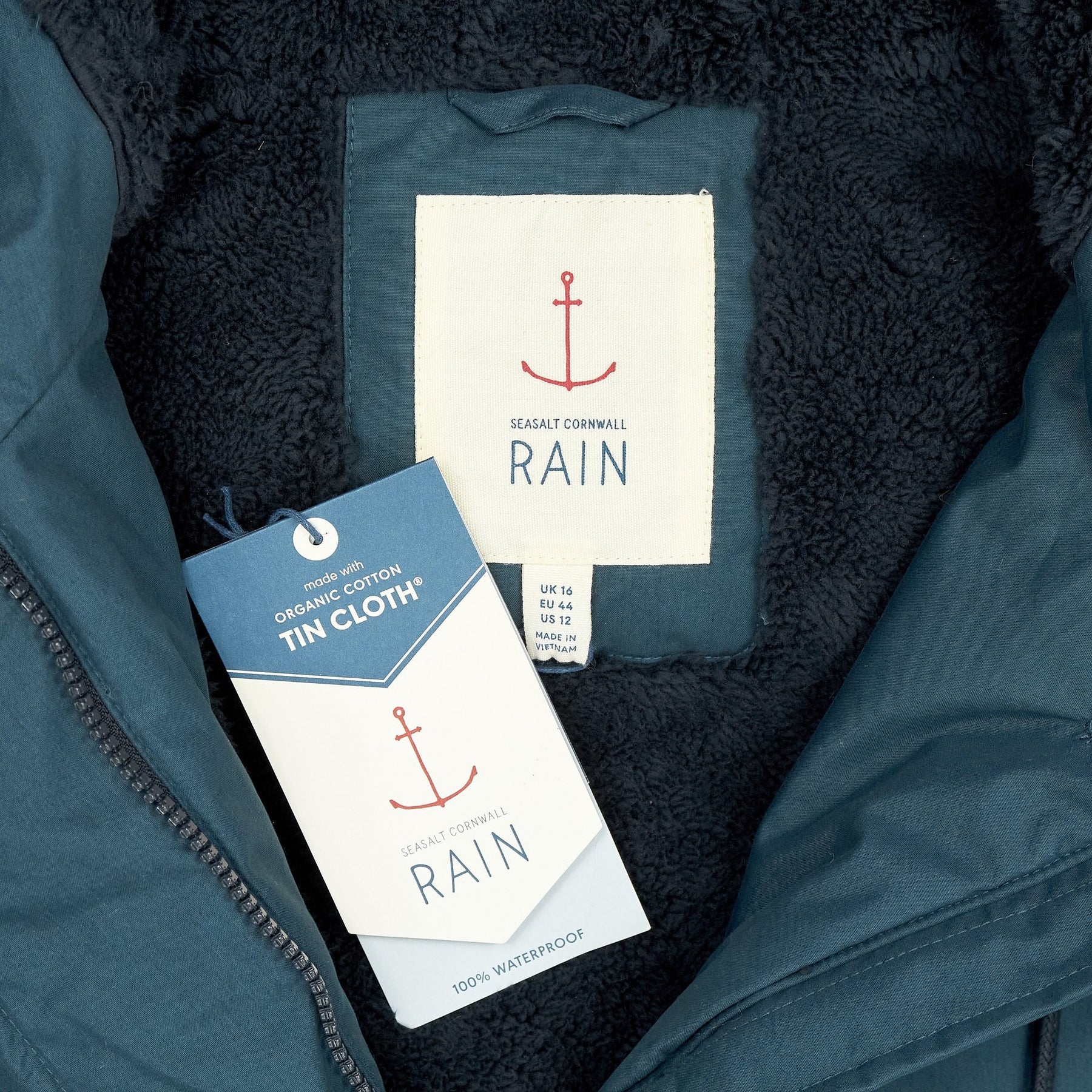 Seasalt Cornwall Blue Rain Coat