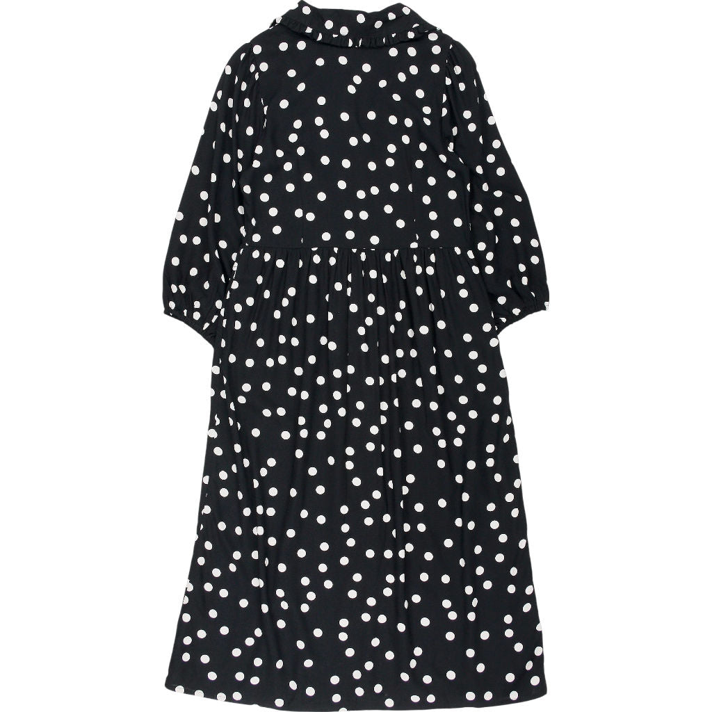 Joanie Black Polka Dot Midi Dress