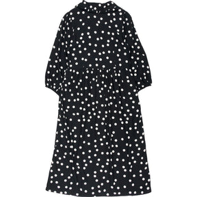 Joanie Black Polka Dot Midi Dress