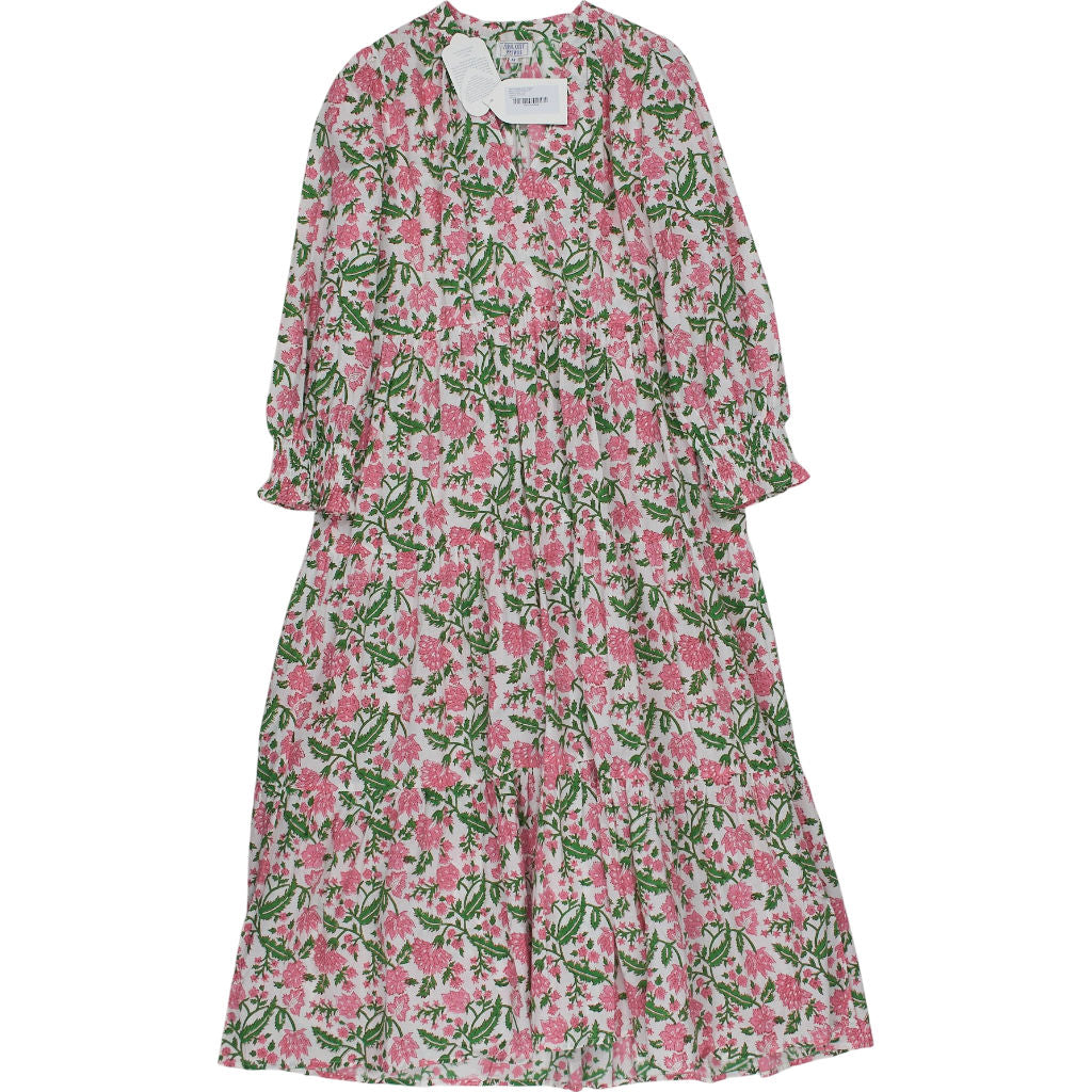 Pink City Prints Floral Midi Dress