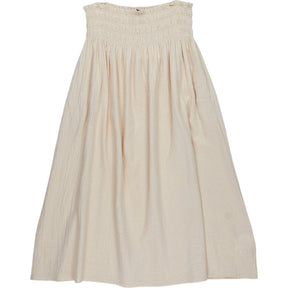 WYSE Gold Smocked Waist Skirt
