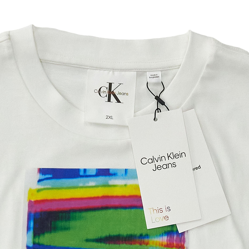 Calvin Klein White Graphic Muscle Tee