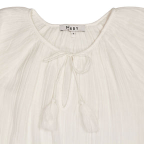 NRBY White Cotton Tassel Top