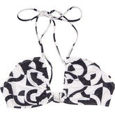 Motel Black White Yessy Bikini Top