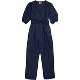 Hush Navy Puff Sleeve Jumpsuit