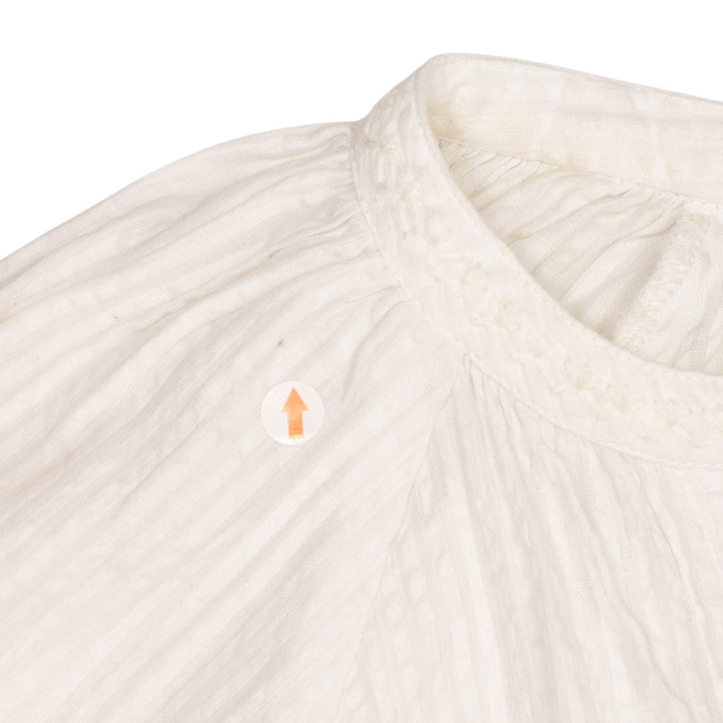 NRBY White Embroidered Sleeve Blouse