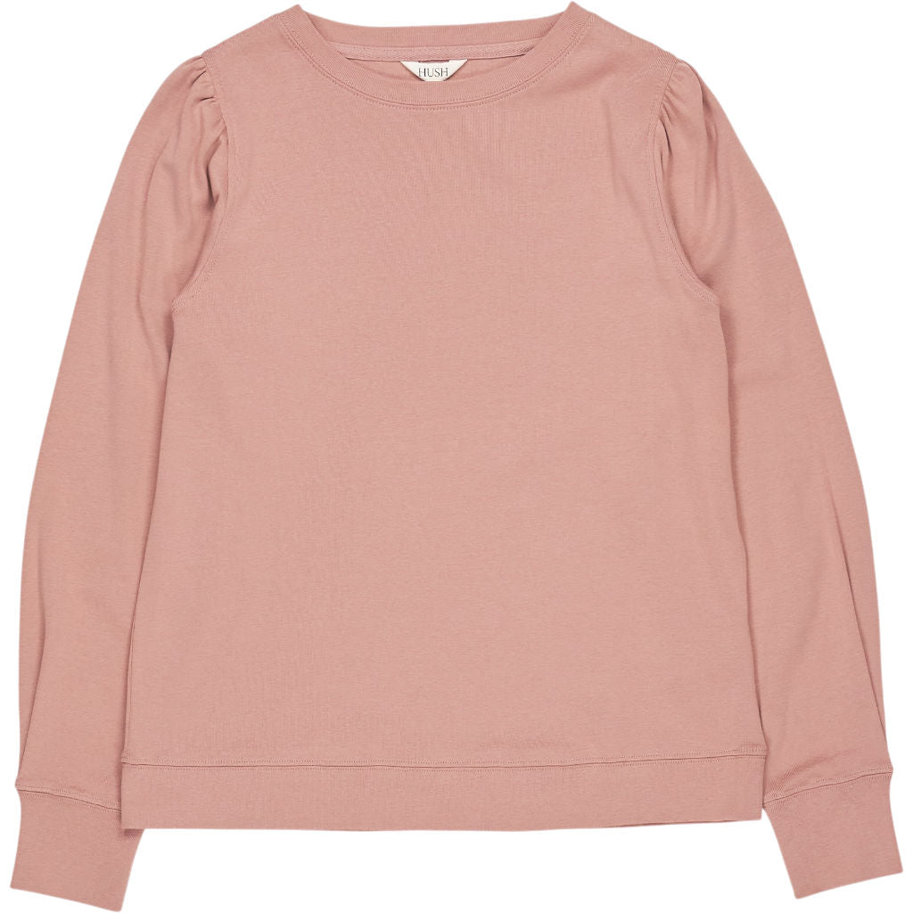 Hush Rosewood Pink Emily Puff Sleeve Jersey Top