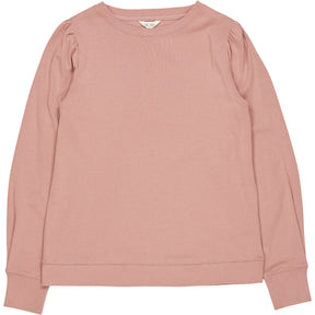 Hush Rosewood Pink Emily Puff Sleeve Jersey Top