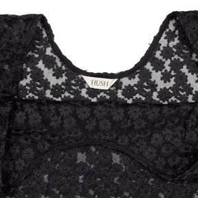 Hush Black Embroidered Floral Dress