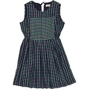 Louche Heart Print Midi Dress
