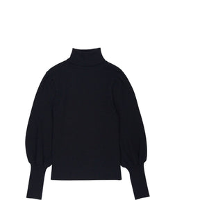 Cefinn Black Merino Wool Knit Top