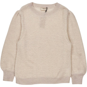 Hush Pebble Marl Ruth Puff Sleeve Jumper