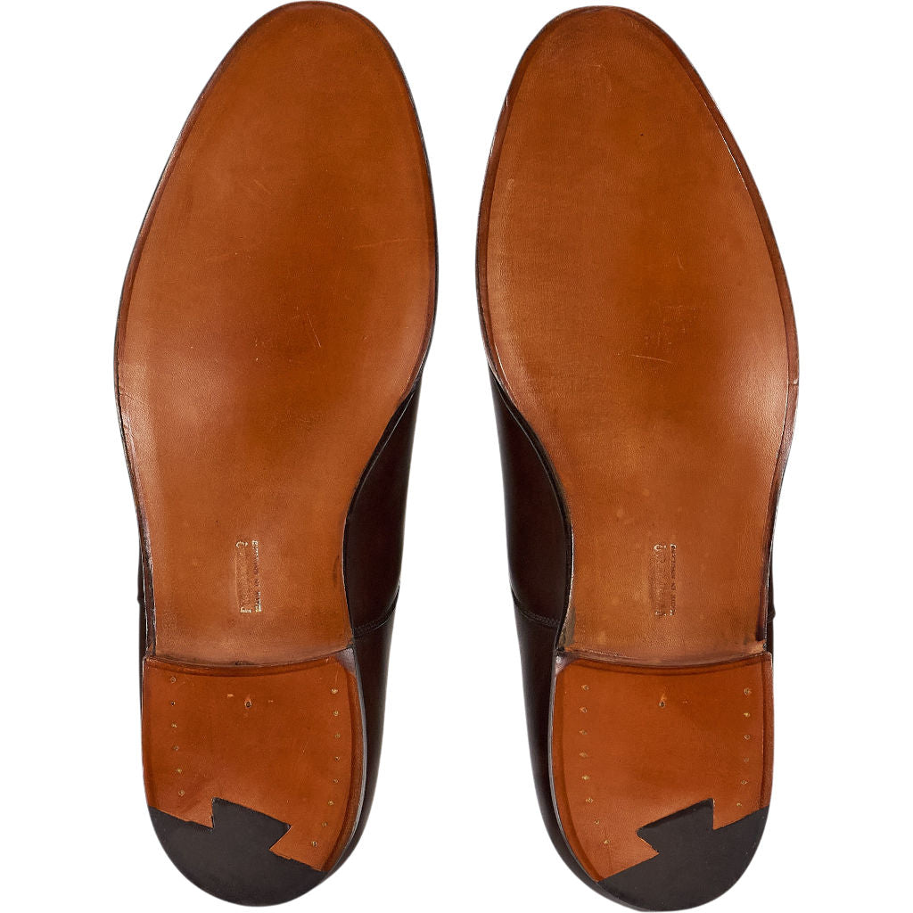 Crockett & Jones Dark Brown Cap Toe Leather Oxford Shoes  11 D